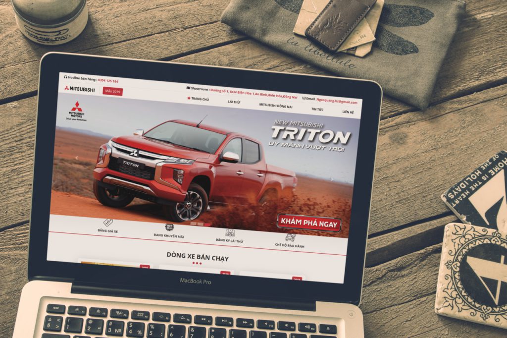Thiết kế website cho công ty Mitsubishi Motor Việt Nam