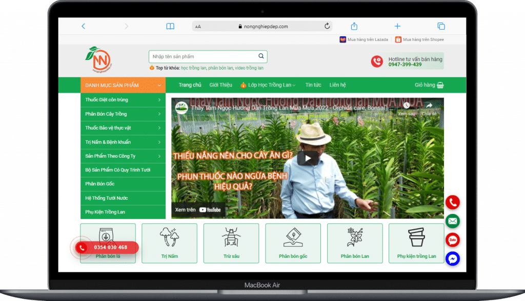 Thiết kế web bán thuốc bảo vệ thực vật