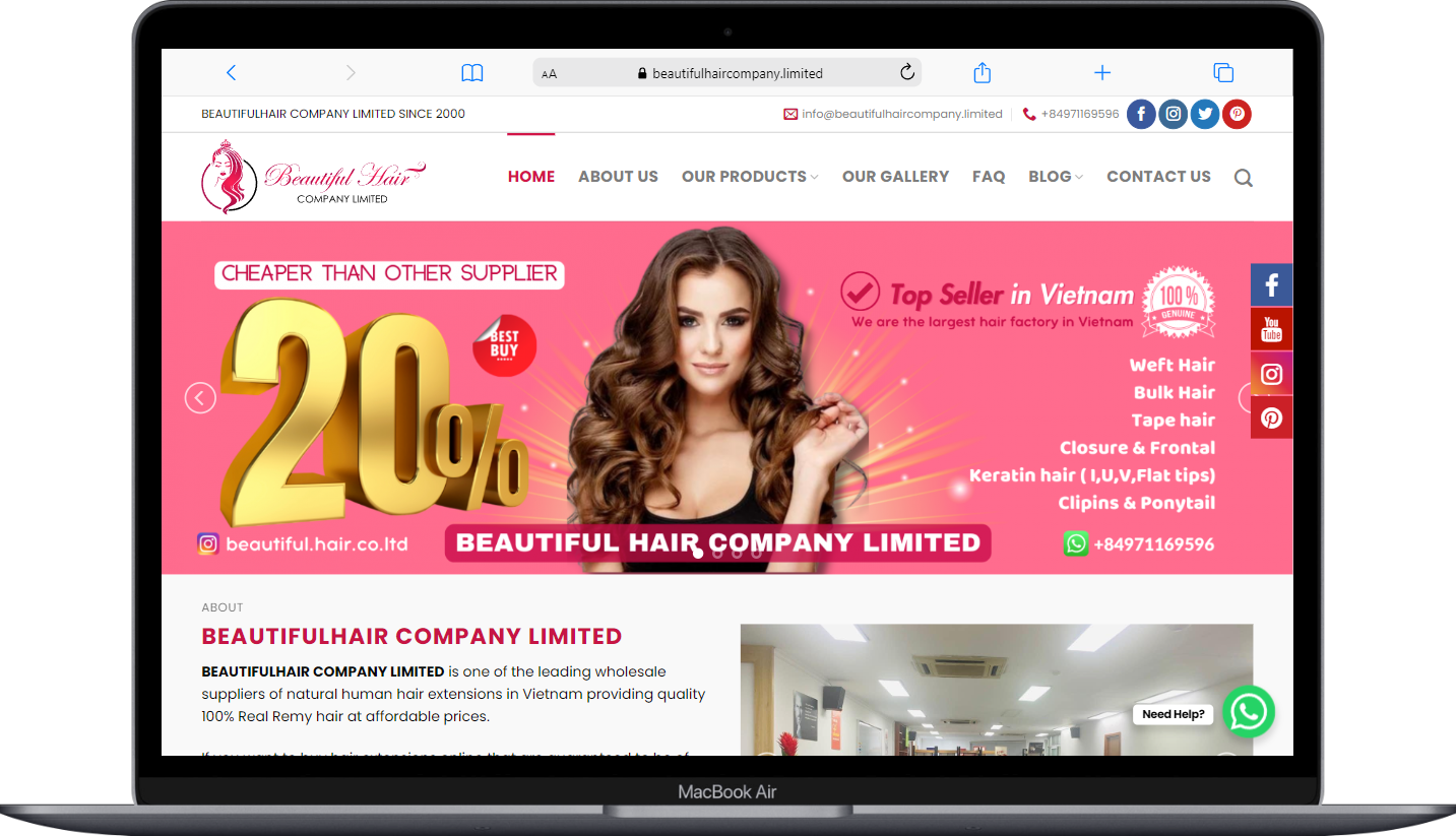 Beautiful Hair Company Limited - Thiết Kế Web Trọn Gói Chuẩn SEO Giá Rẻ 2022