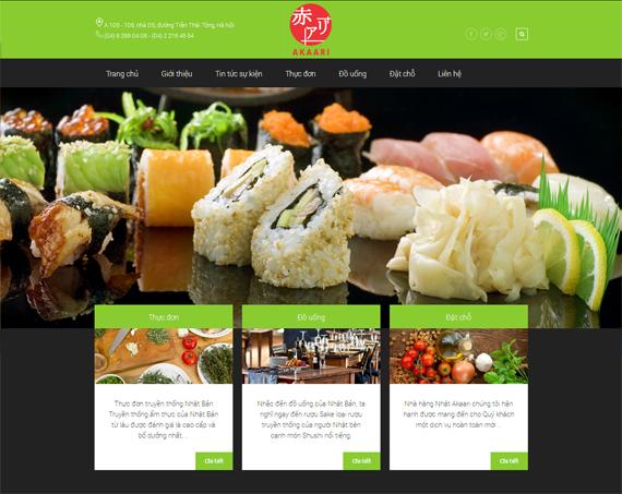 Thiết kế website nhà hàng ẩm thực chuyện nghiệp tại Nhân Quang